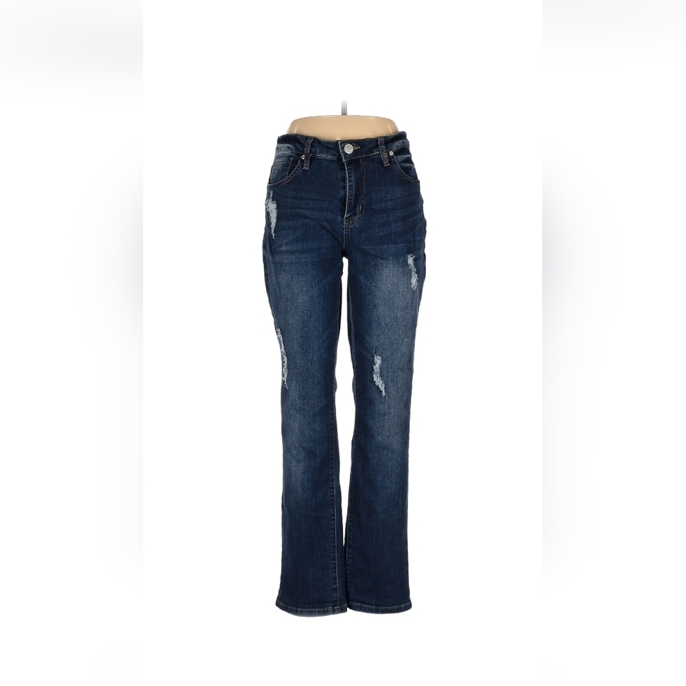 Copperflash Women Jeans Highrise Slim Straight Leg 14 Denim Pants